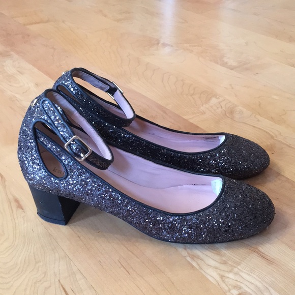 KATE SPADE | Glitter Block Heels - Picture 1 of 11